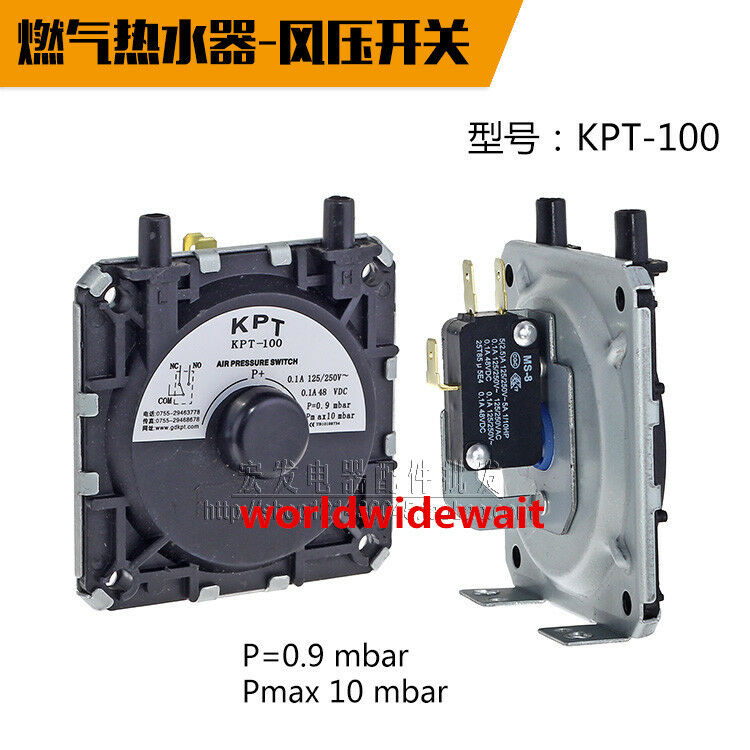 Air Pressure Switch KPT-100 For Media Water Heater Control