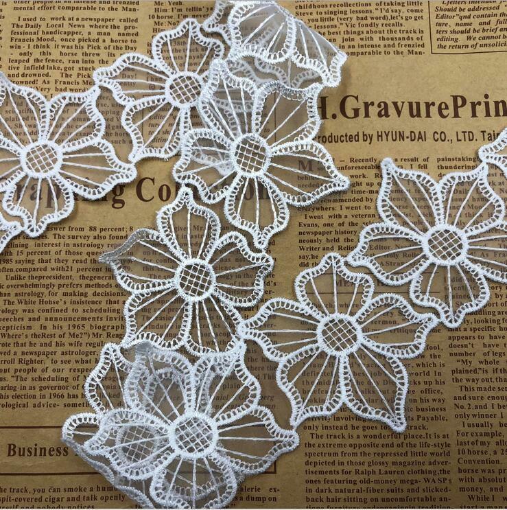 2 Yards Organza embroidery lace Decorative Sewing clothing curtain craft Lace