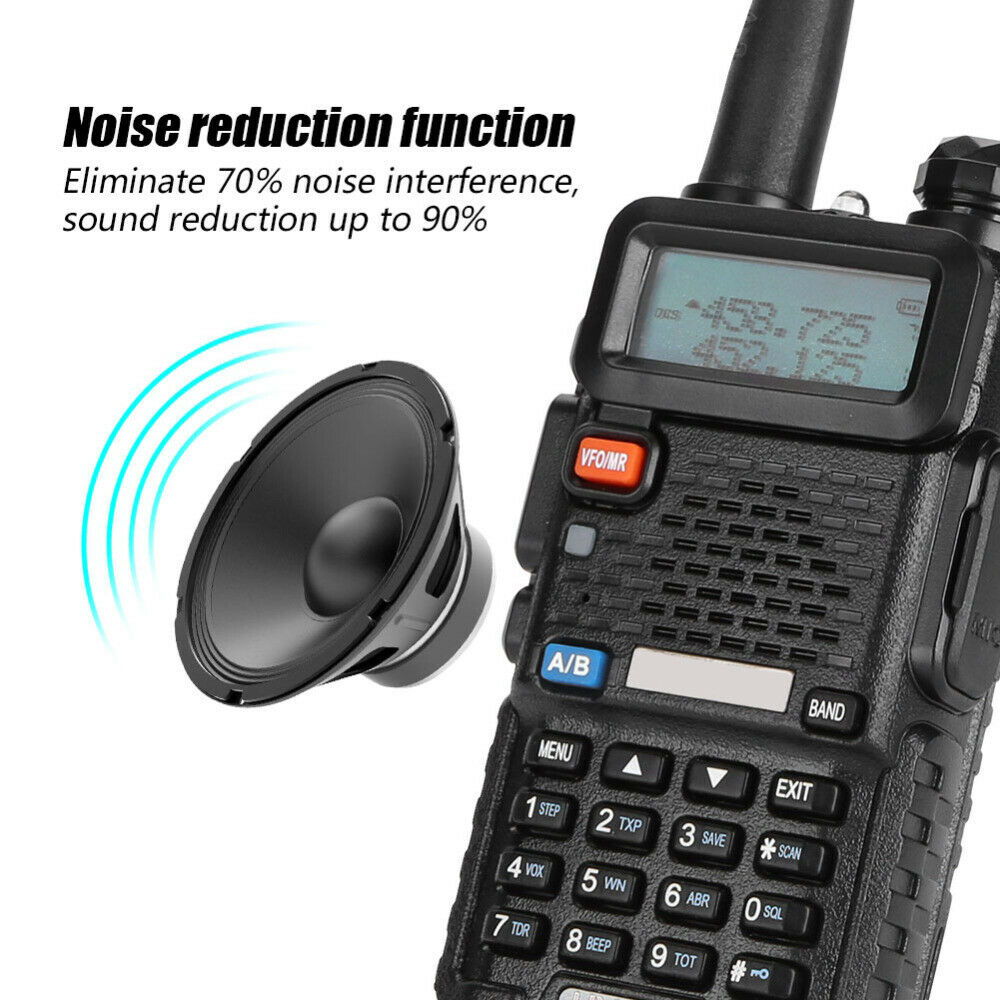 100-240V UV-5R Walkie Talkie FM Transceiver Dual-Band Two-way Radio US