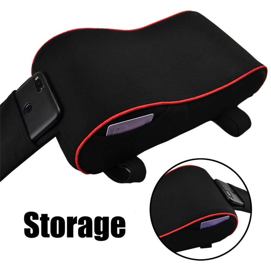 Car Center Console Armrest Pad Arm Rest Protective Case w Phone Card Storage Bag