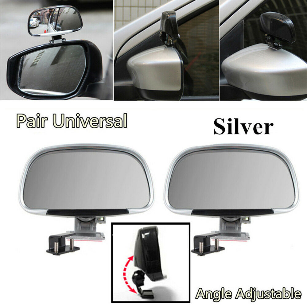 2x Car Side Blind Spot Mirrors 180 Degree Adjustable Universal Rear View Mirrors