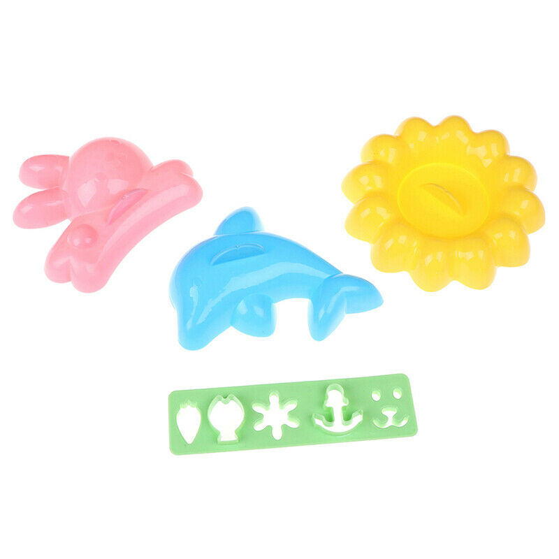 4Pcs/set CurryRice Mold DIY Kids Bento Tool Rabbit Dolphin Sushi Maker OnigiBDA