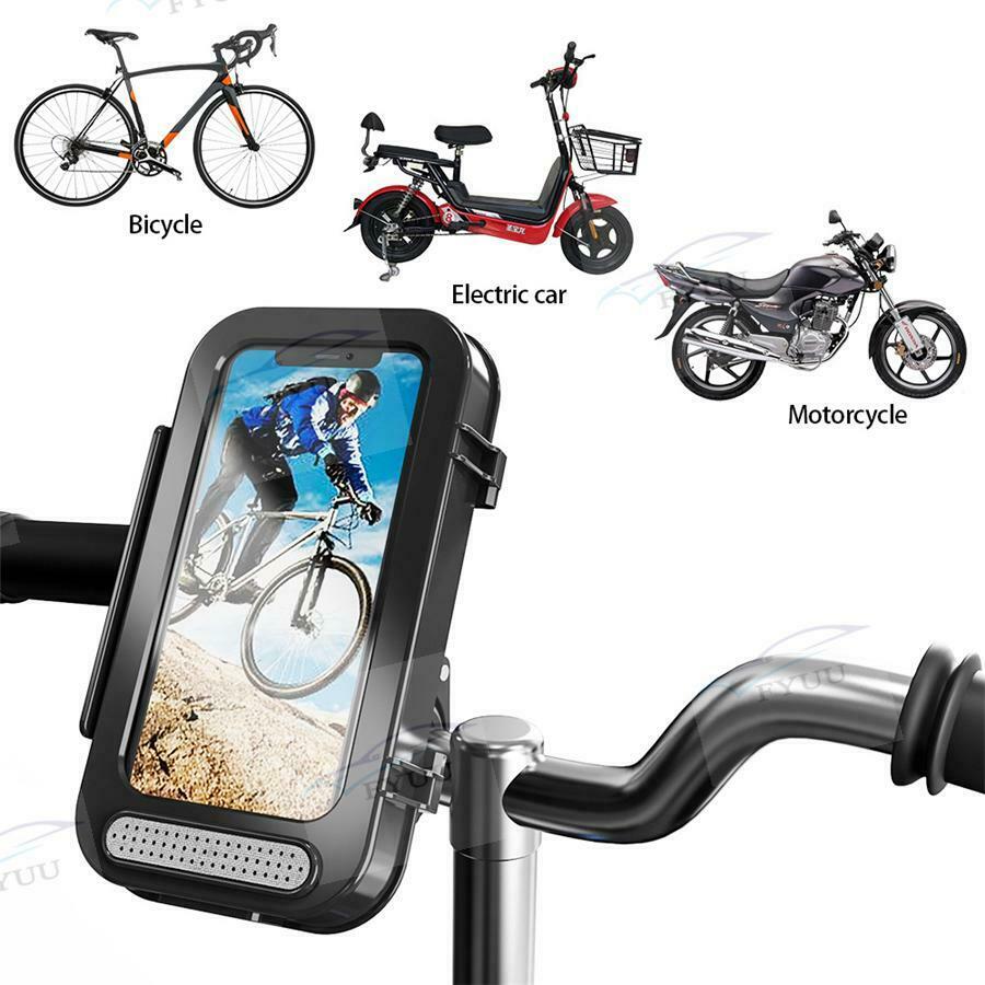 Motorcycle Handlebar Phone Holder Stand for 4.5-7" Mobile Cell Phones Waterproof