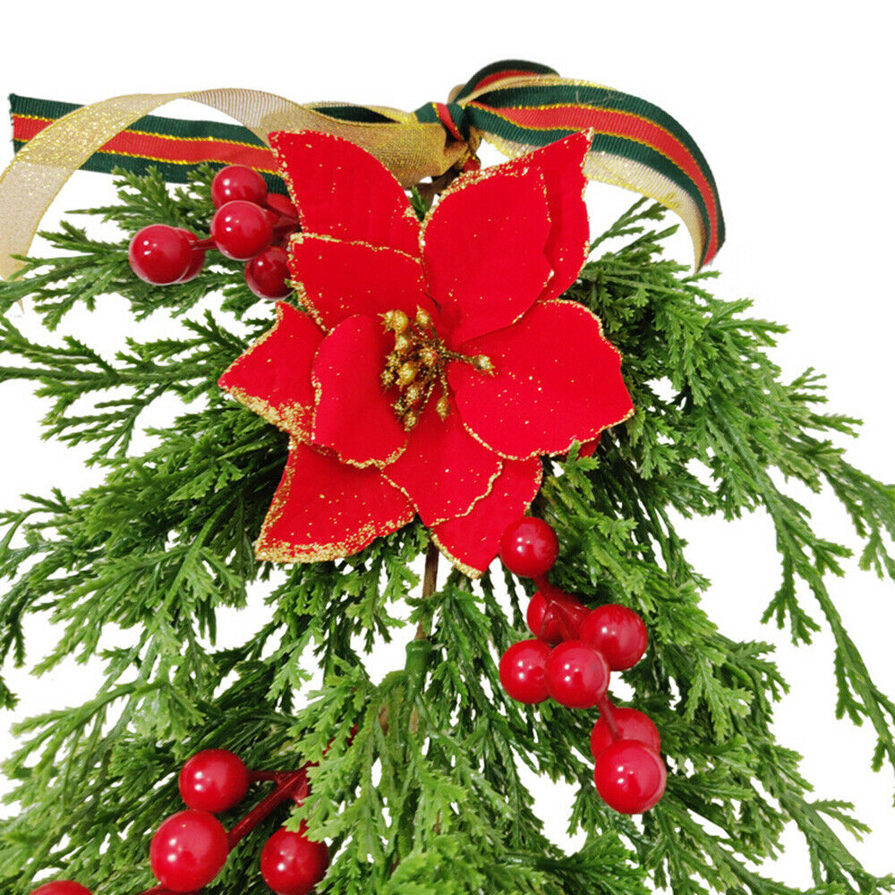 Christmas Artificial Flower Pine Cones Berry Branch Hanging Xmas Door Decor DIY