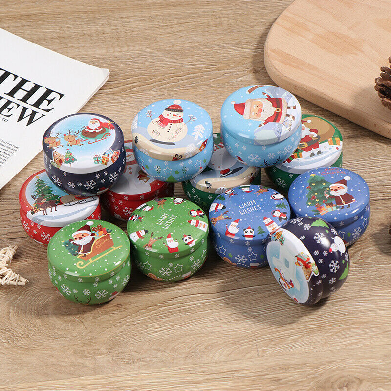 2.2OZ Christmas mini tin box Sealed jar packing boxes jewelry candy box s.l8