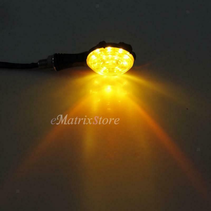 2x Universal 10 LEDs Motorcycle Turn Signal Light Taillight Indicator Amber