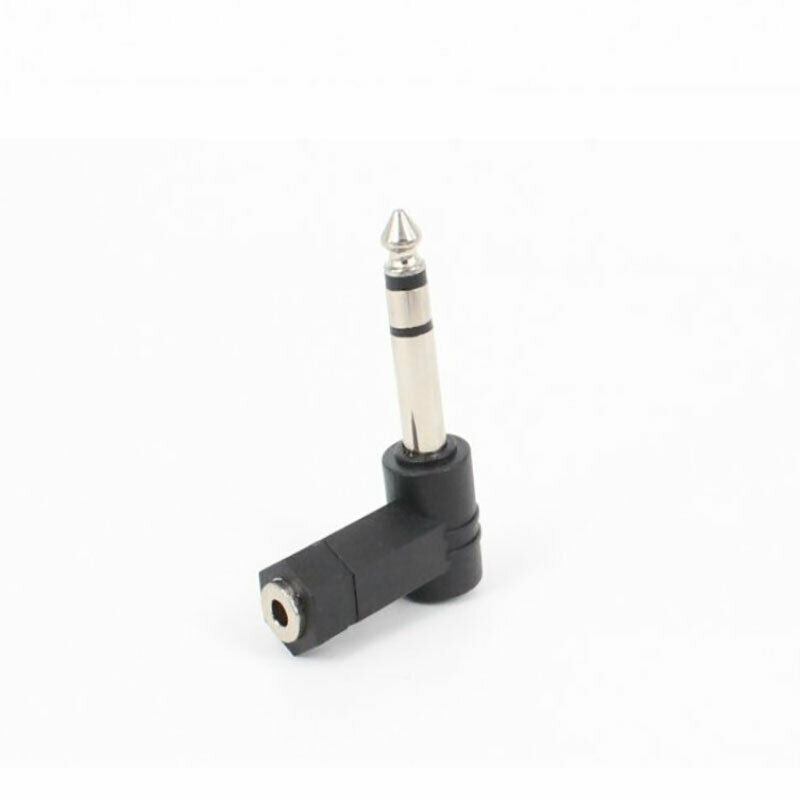 90 Degrees 6.5mm 1/4"Male plug to 3.5mm 1/8"Female Jack Stereo  Audio Ada.l8