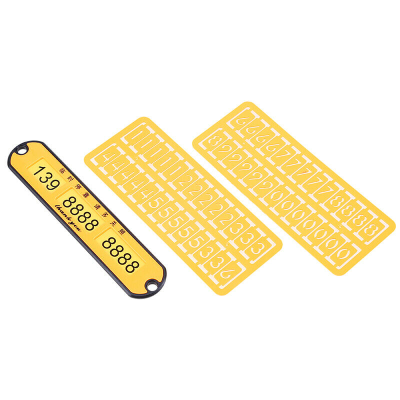 Car Temporary Parking Card Phone Number Notification Plate Suction Tool Orange