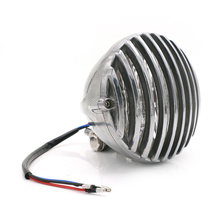 Polishing Grill Retro Headlight Lamp For Dyna Fatboy Shadow Cafe Racer Choppers