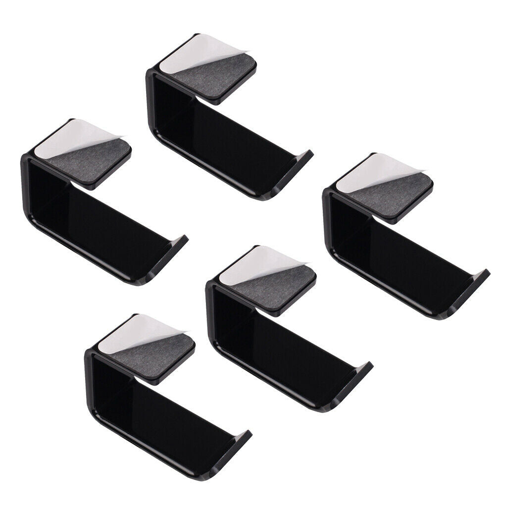 5pcs Headphone Stand Hanger Acrylic Headphone Hook Earphone Holder Clamp