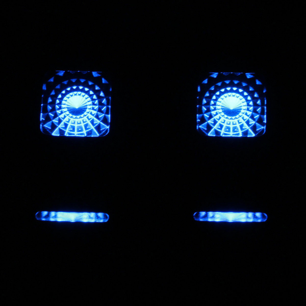 2 Gang Dual Blue LED Light Bar Rocker Switches Panel System for 12V/24V Auto Car