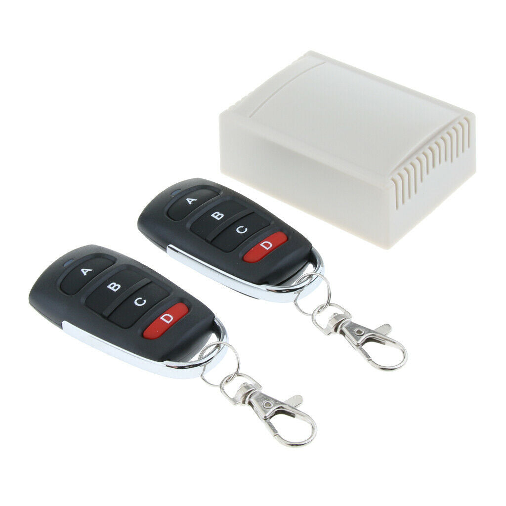 DC 12V 4 Channels RF Wireless Remote Control Relay Switch Receiver Security