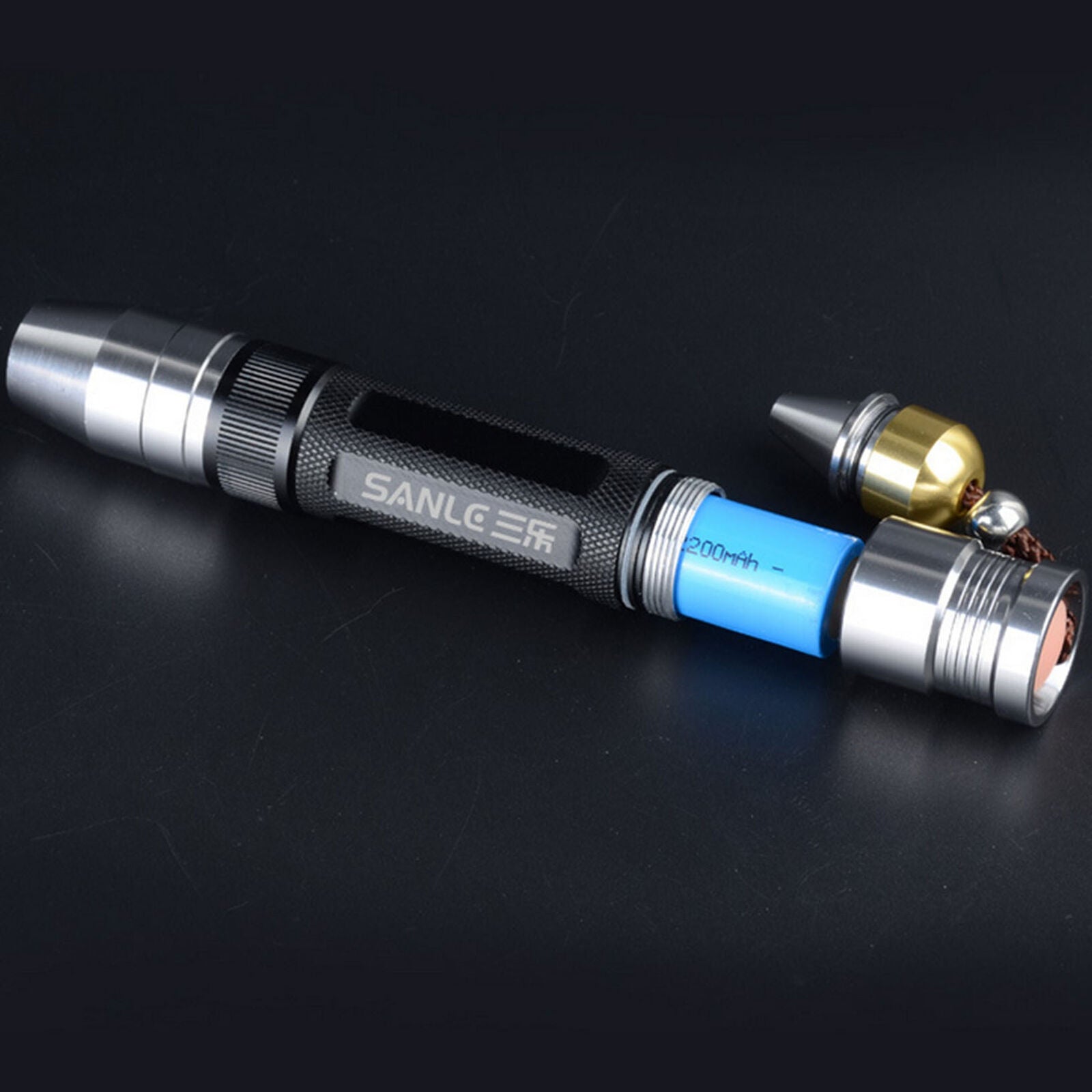 365nm UV White Yellow 3 LED Flashlight Ultraviolet Jewelry Jade Detector Light