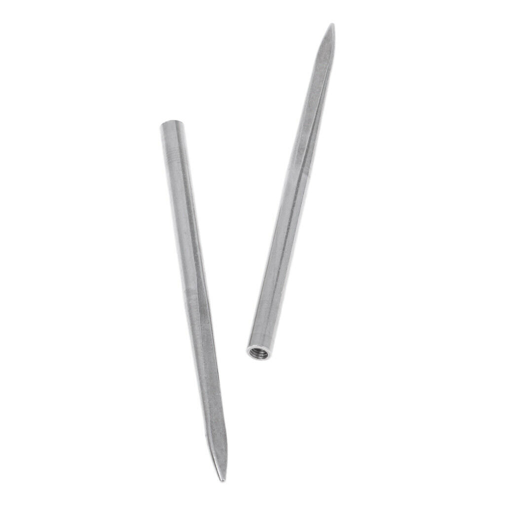 4pcs Flat Head Steel Needle   Fid Tool Lacing Stitching Needles 5mm