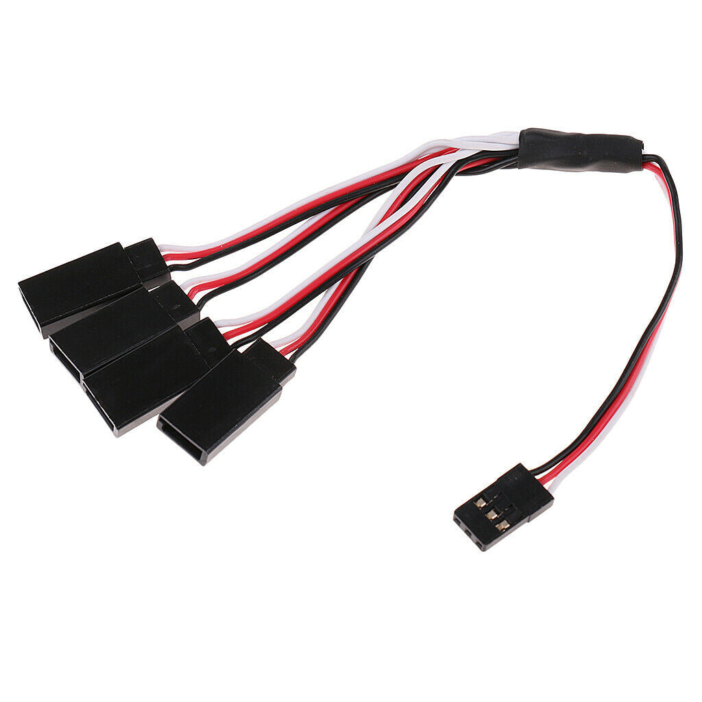 300mm 3 Way + 150mm 4 Way Servo Extension And Splitter Cable Cord for Futaba