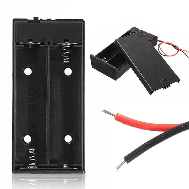 DC Battery Box Case Storage Holder ON/OFF Switch Wire for 2x 18650 3.7V Battery