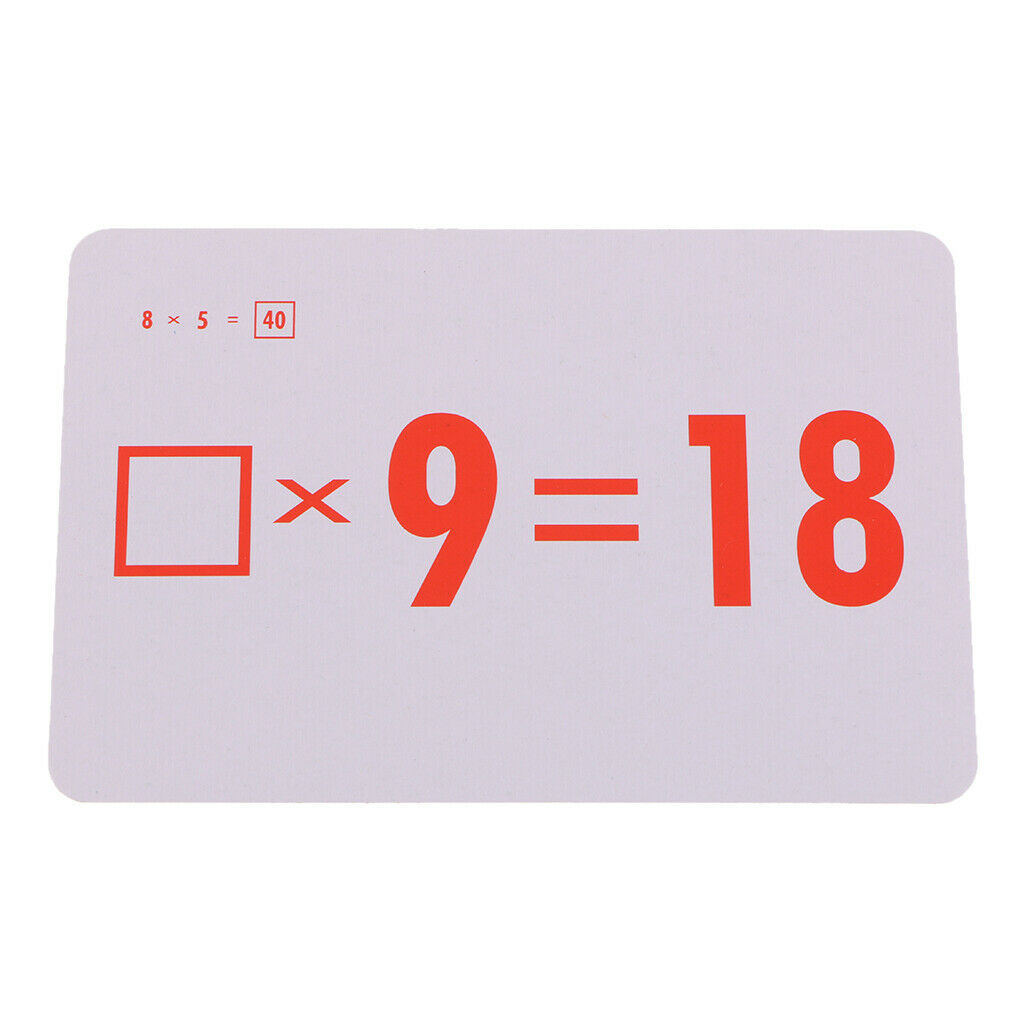 144 Pieces Math Flash Cards for Elementary School Educational Materials