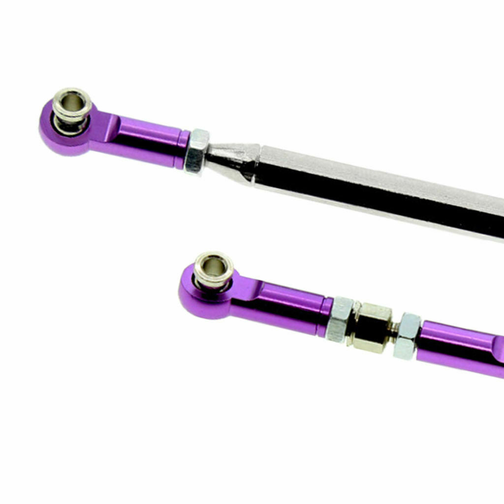 Metal Steering Rod Tie Links for MN D90 99S 4WD Vehicle Crawler DIY Parts Purple