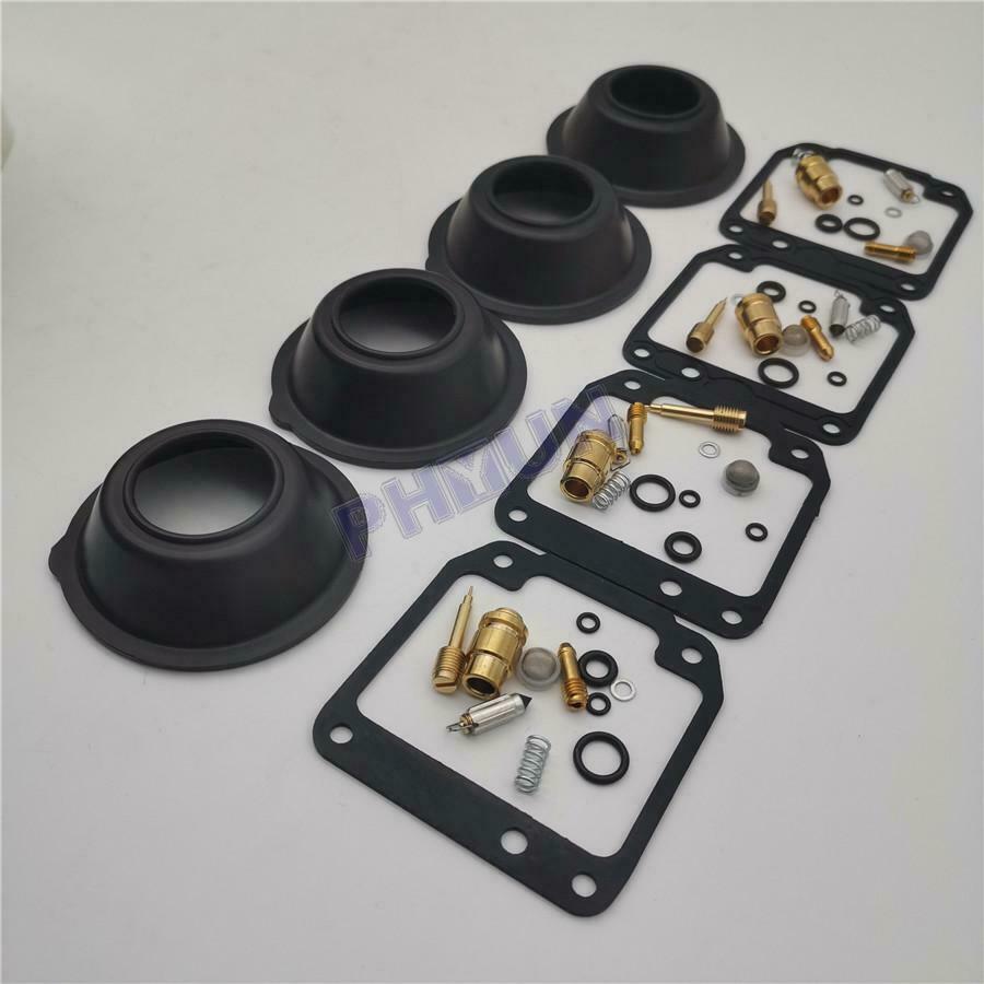 4x Carburetor Rebuild kit w/ Diaphragm Vacuum for YAMAHA XJ550 XJ 550 1981-1983