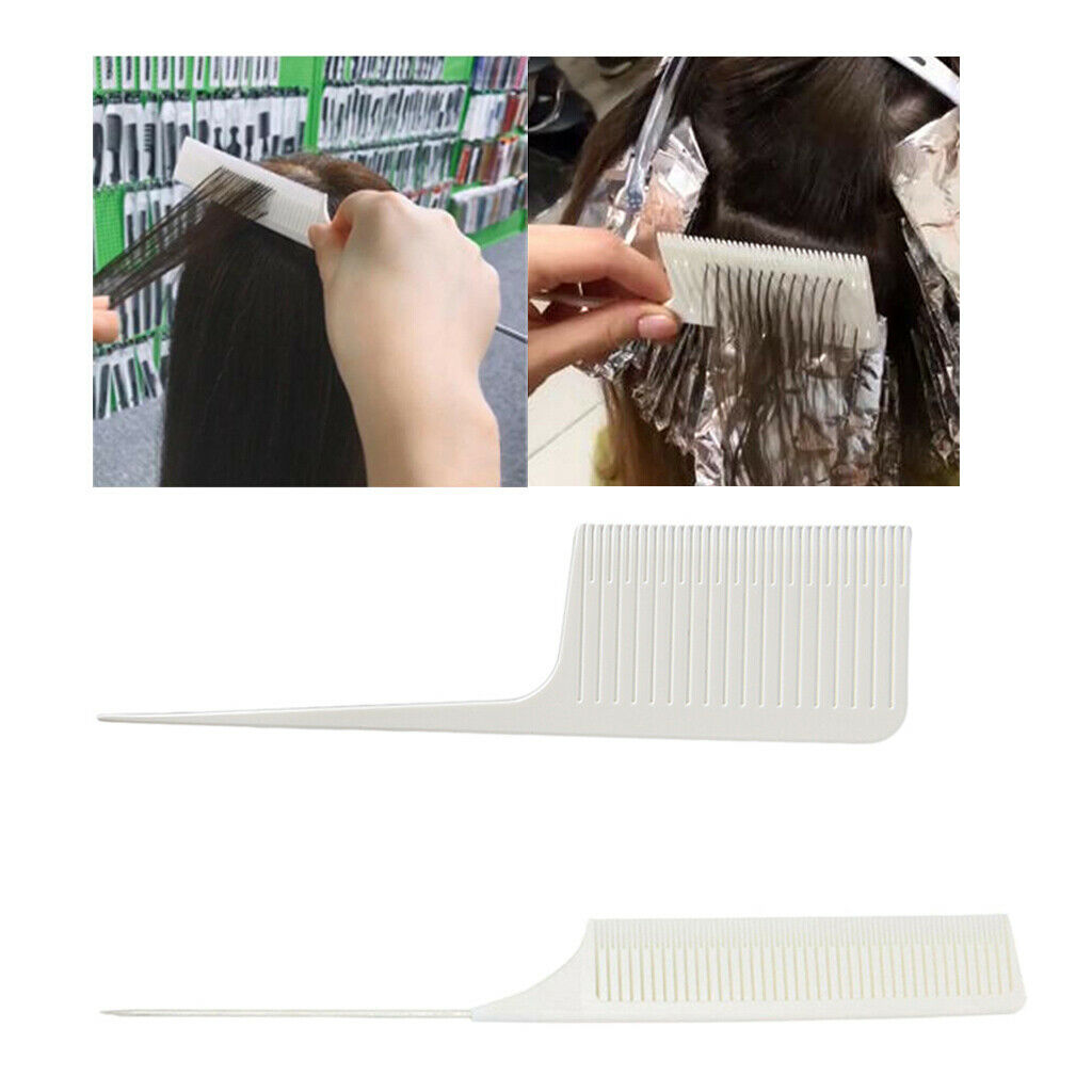 2x Plastic Weaving Highlighting Foiling Hair Comb Salon Styling Hair Combs