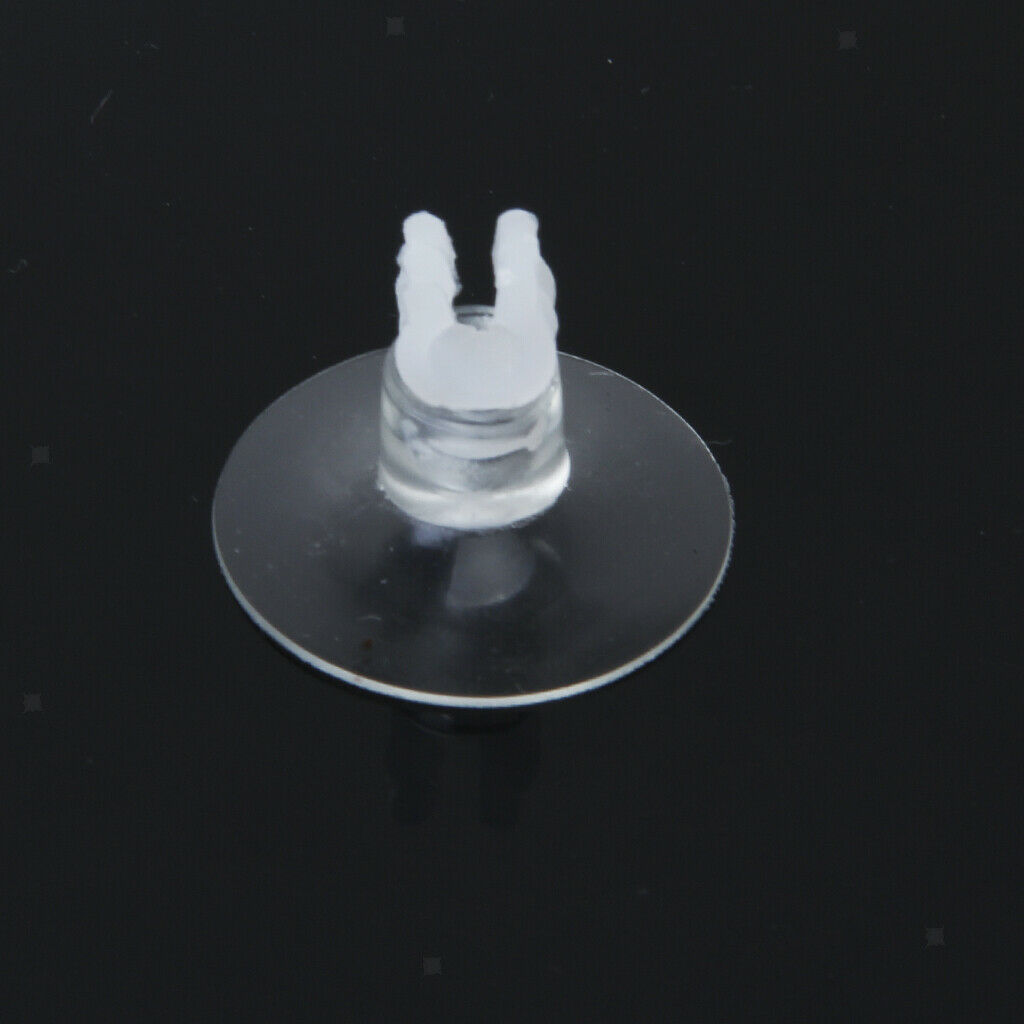 10pc Clear Aquarium Suction Cup Clip For Holding Air Line Tubing Firmly In Water
