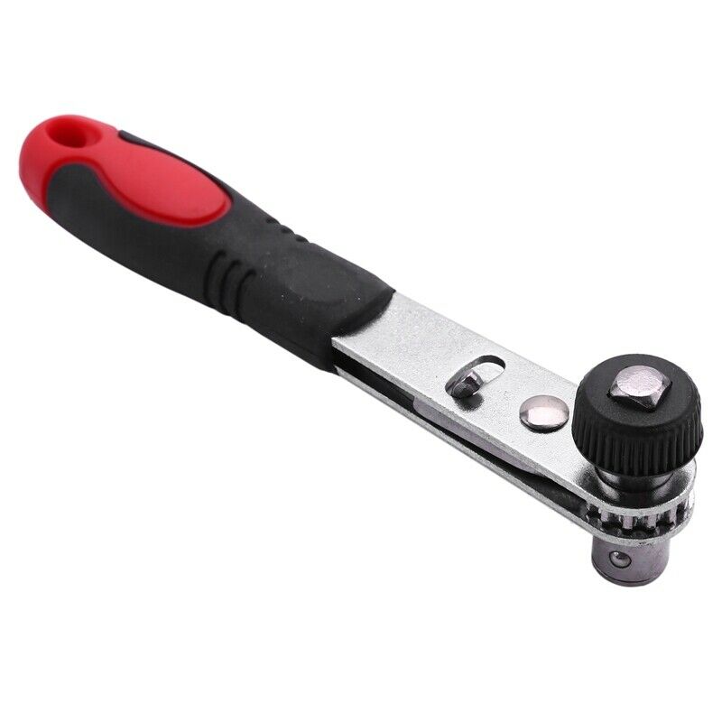 Mini Rapid Ratchet Wrench 1/4 inch Screwdriver Rod  Socket Wrench Tools Red N5P3