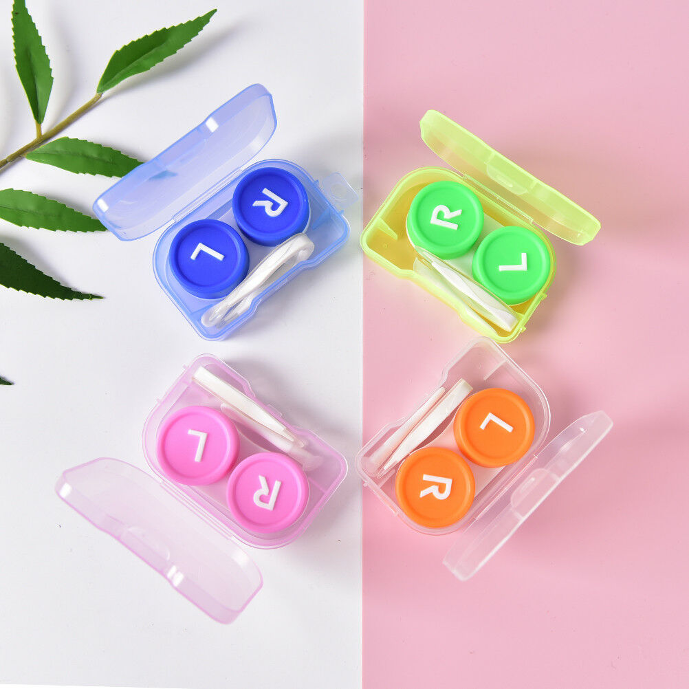 Simple Transparent Clear Portable Contact Lens Case Storage Box Holder Conta Pb
