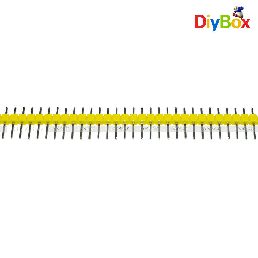 [10PCS] Yellow 40Pin 1x40P Male Breakable Pin Header Strip Connector Row 2.54mm