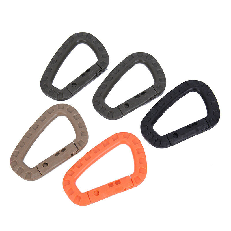 5pcs Mountaineering Buckle Snap Clip Plastic Hook Climbing Carabiner D Sh.l8