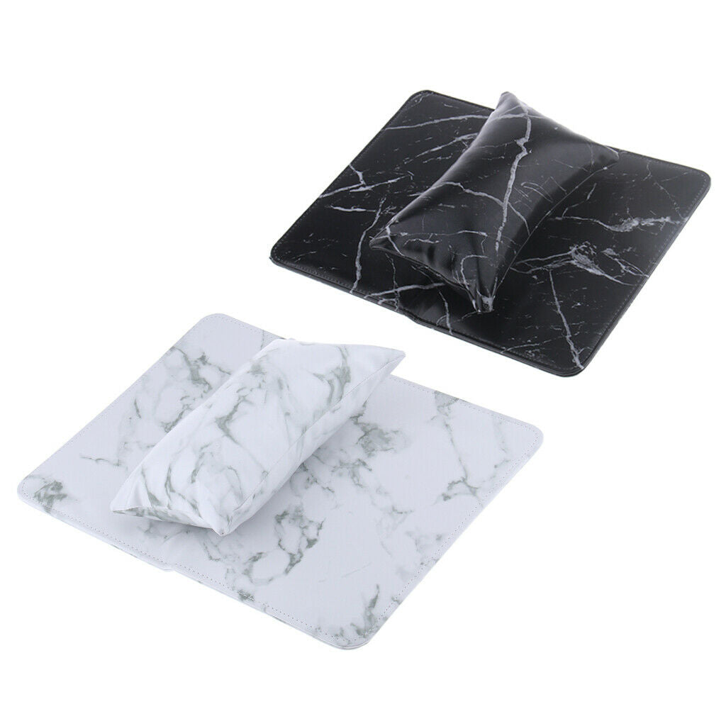 2Pcs PU Cover Sponge Column Cushion Nail Pillow & Pad Salon Hand Holder Arm Rest