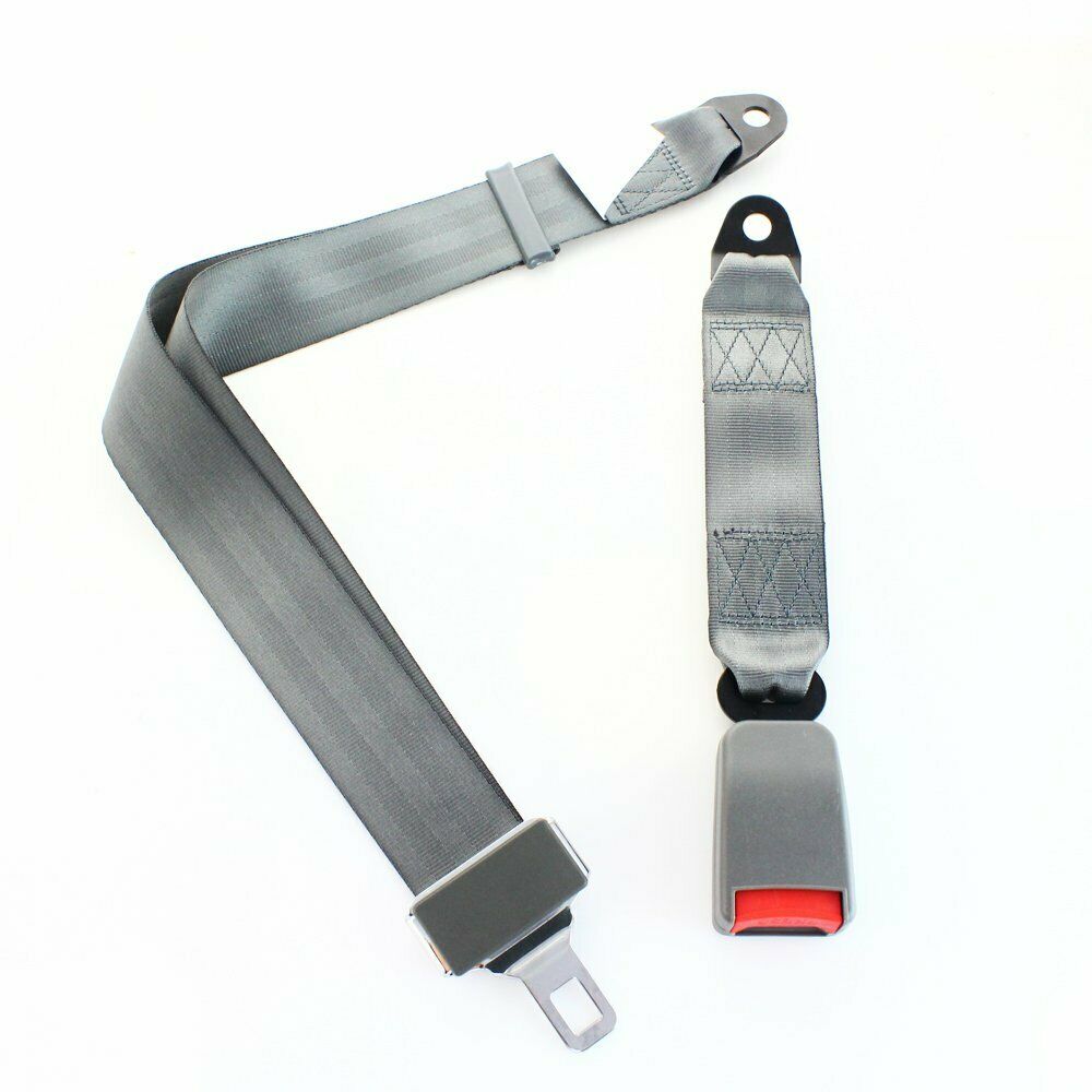 1 Pair 2 Point Harness Safety Belt Seat Belt Clip Grey Adjustable Fits Benz