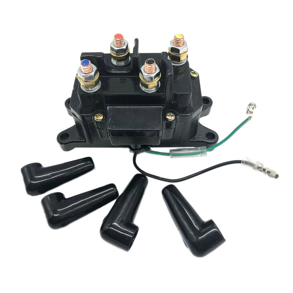 12V 250A Solenoid Relay Contactor Winch Rocker Switch Thumb For ATV UTV