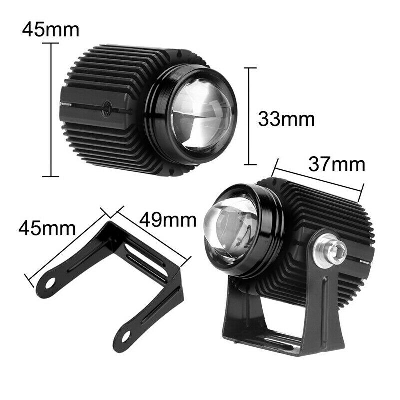 Motorcycle Led Headlights 2PCS Spotlights Dual Color High Low Beam UniversalH4K4