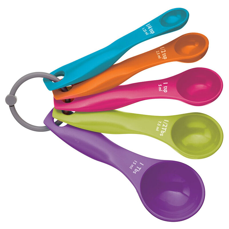 5 Colorful Measuring Baking Spoons Cups Kitchen Tools Teaspoons Utensil 1S.l8