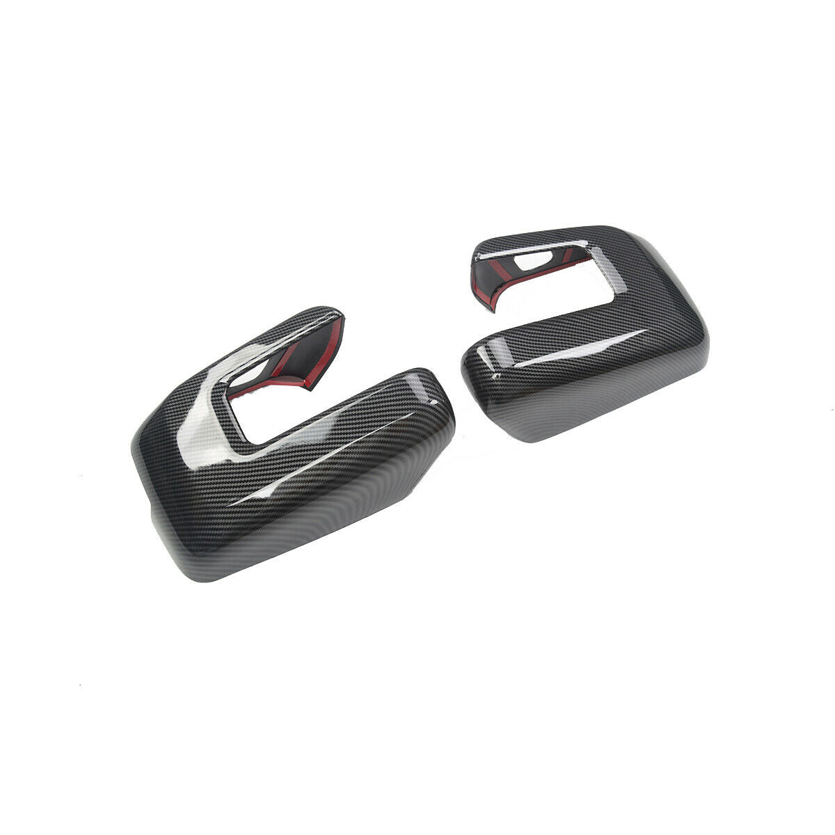 For Ford F150 F-150 2021-2022 Carbon Fiber ABS Side Rear View Mirror Cover Trim