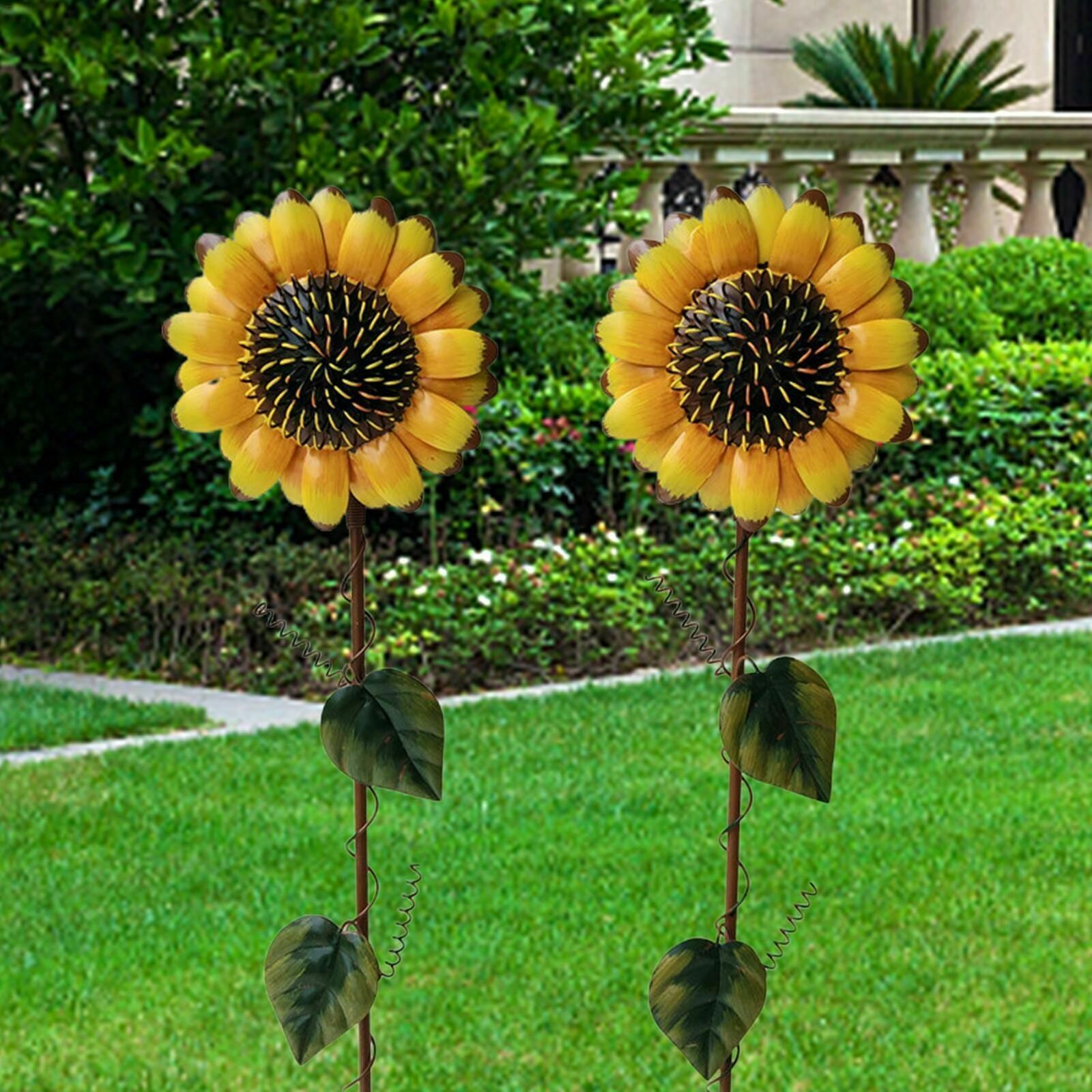 Sunflower Garden Stake Patio Yard Courtyard Landscape Lawn Decor Outdoor