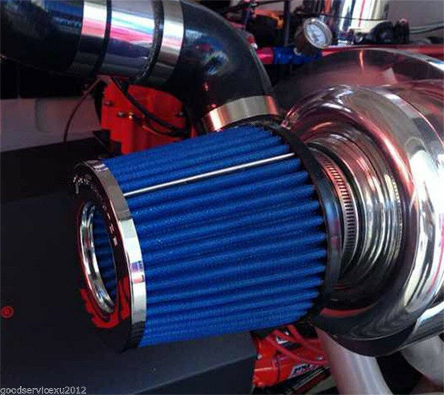 Blue+Red Car Mushroom Head High Flow Vacuum Intake Air Filter Washable Durable