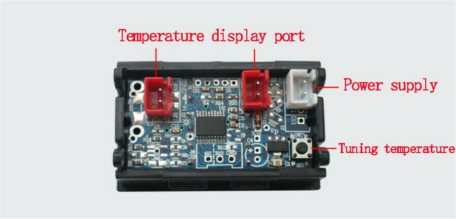 Two-way thermometer Digital Gauge  LED Display For Intercooler Supercharger