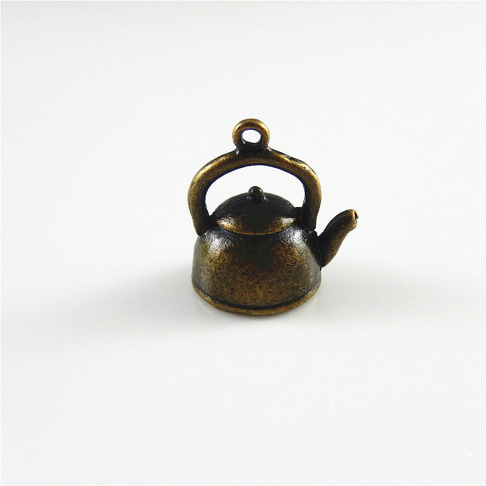 25 pcs Antiqued Bronze Zinc Alloy Water Kettle Charms Pendant Findings 32596