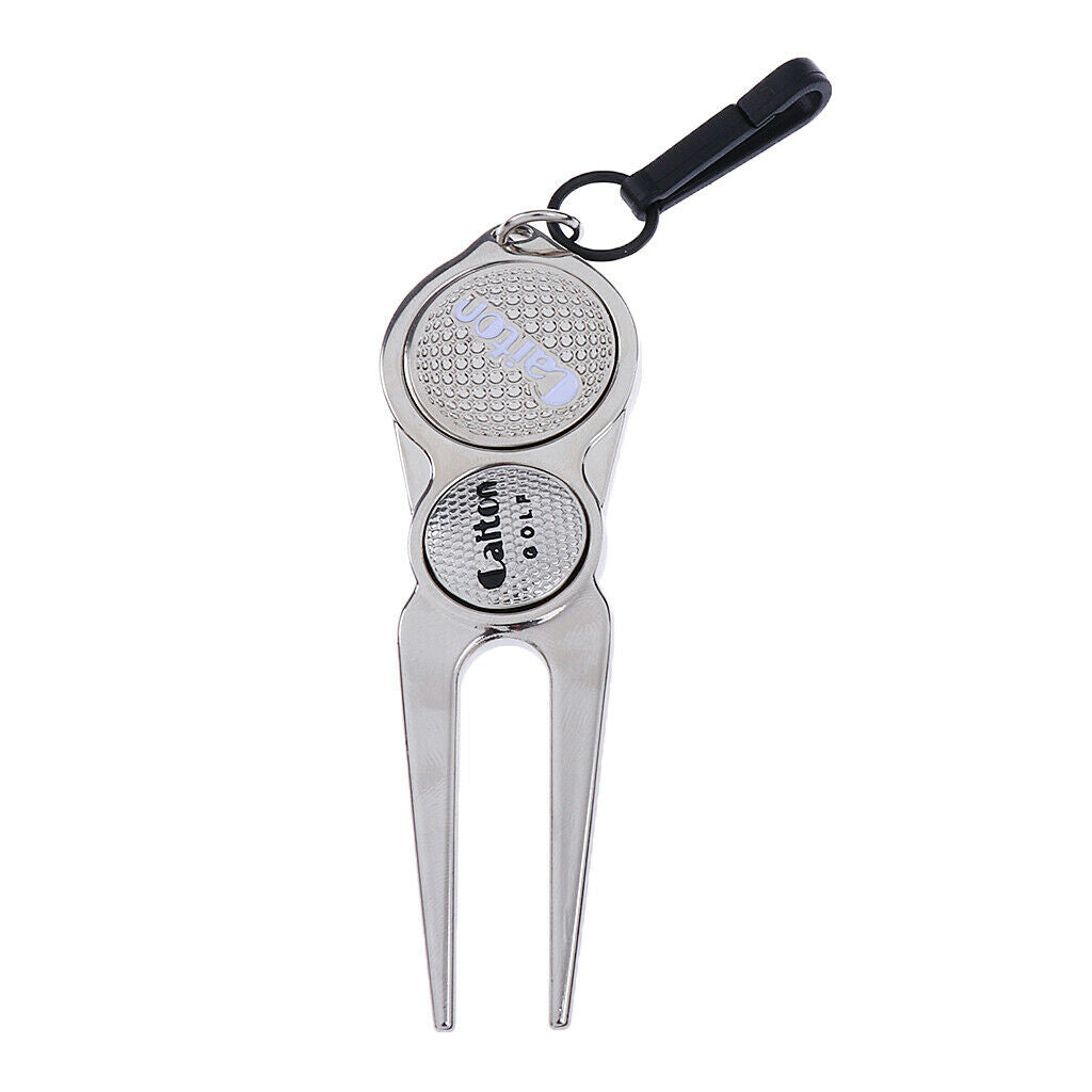 New Zinc Alloy Golf Pitch Mark Divot Repair Tool and Magnetic Ball Marker