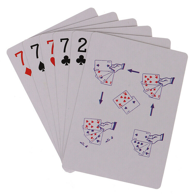 4 Cards 7 To 2 Transformer Magic Tricks Close Up Street Magic Props ToysjoJ.DD