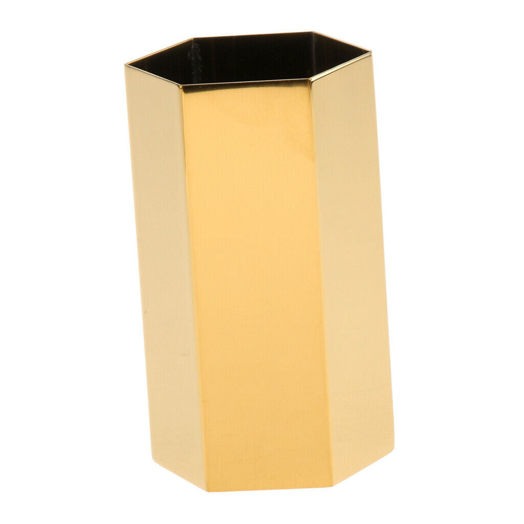 Modern Hexagonal Vase With Pen Pencil Holder And Vase For Stationery Desk