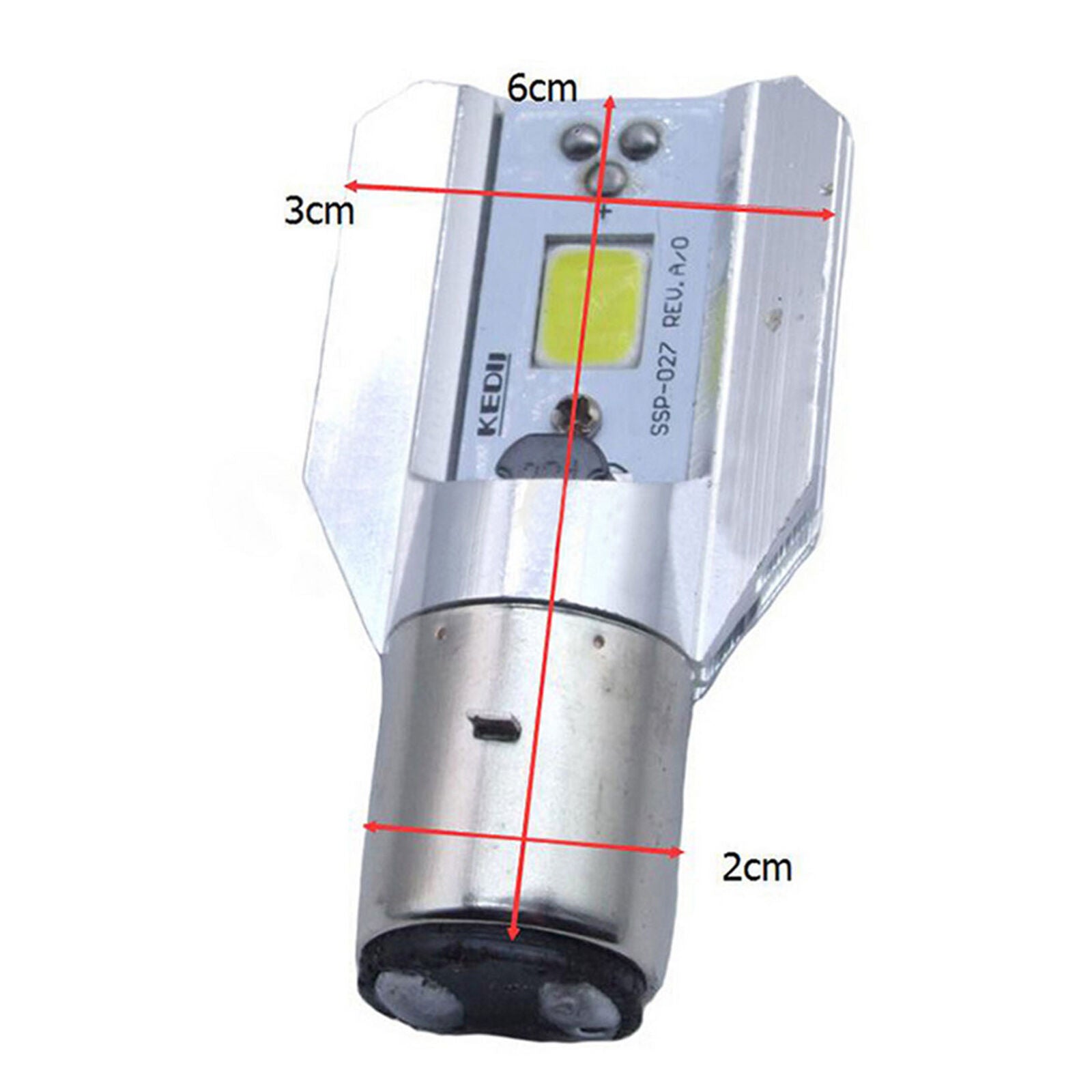 8V-80V BA20D H6 COB LED Motorcycle Headlight High/Low Beam Light Bulb lamps 12W
