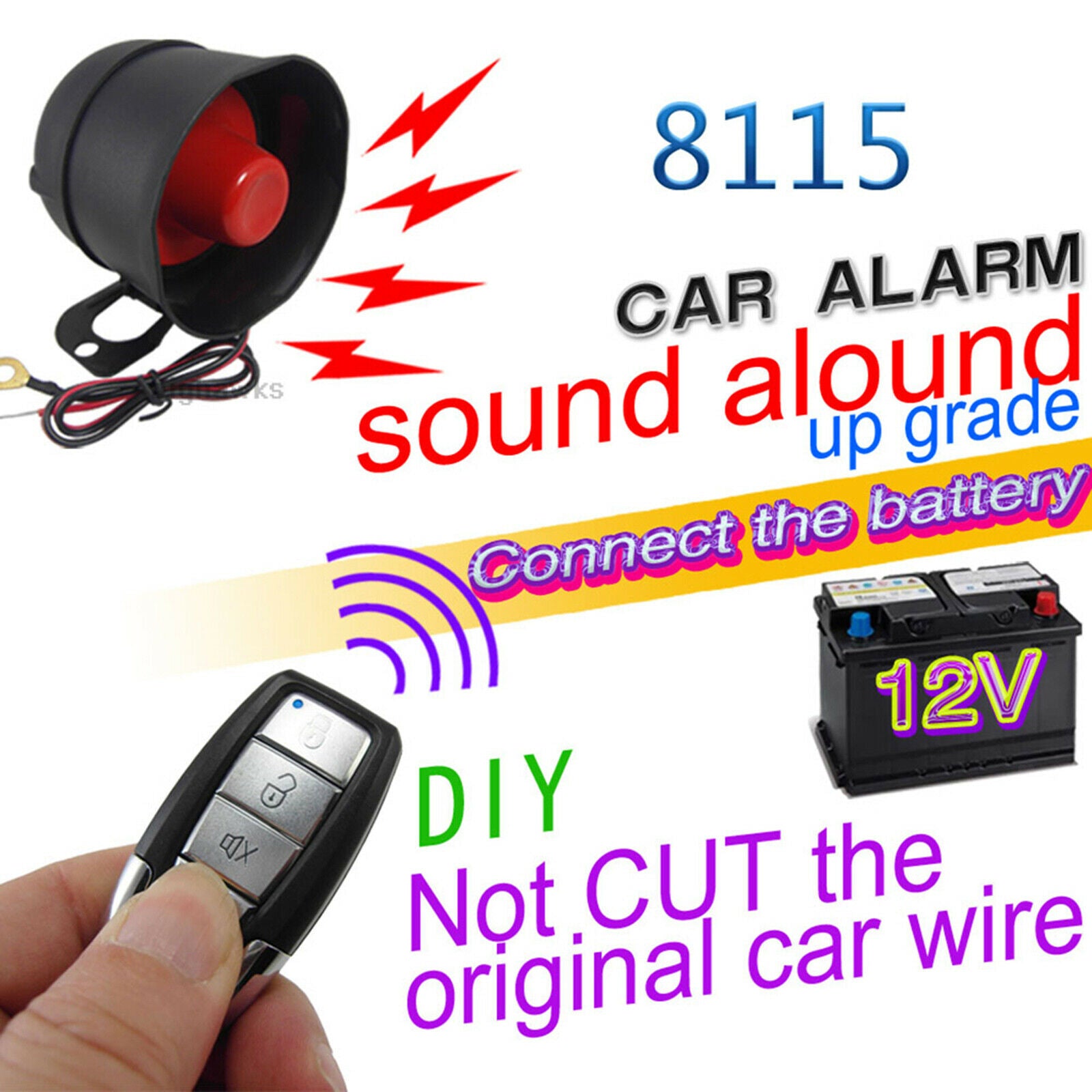 2 Way Burglar Alarm Security System Lock Alert Keyless Entry Car Vehicle Truck