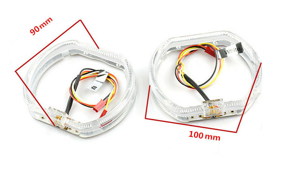 2pcs bright 100mm/90mm 12V 2.5 inch waterproof Square LED Day running angel eyes