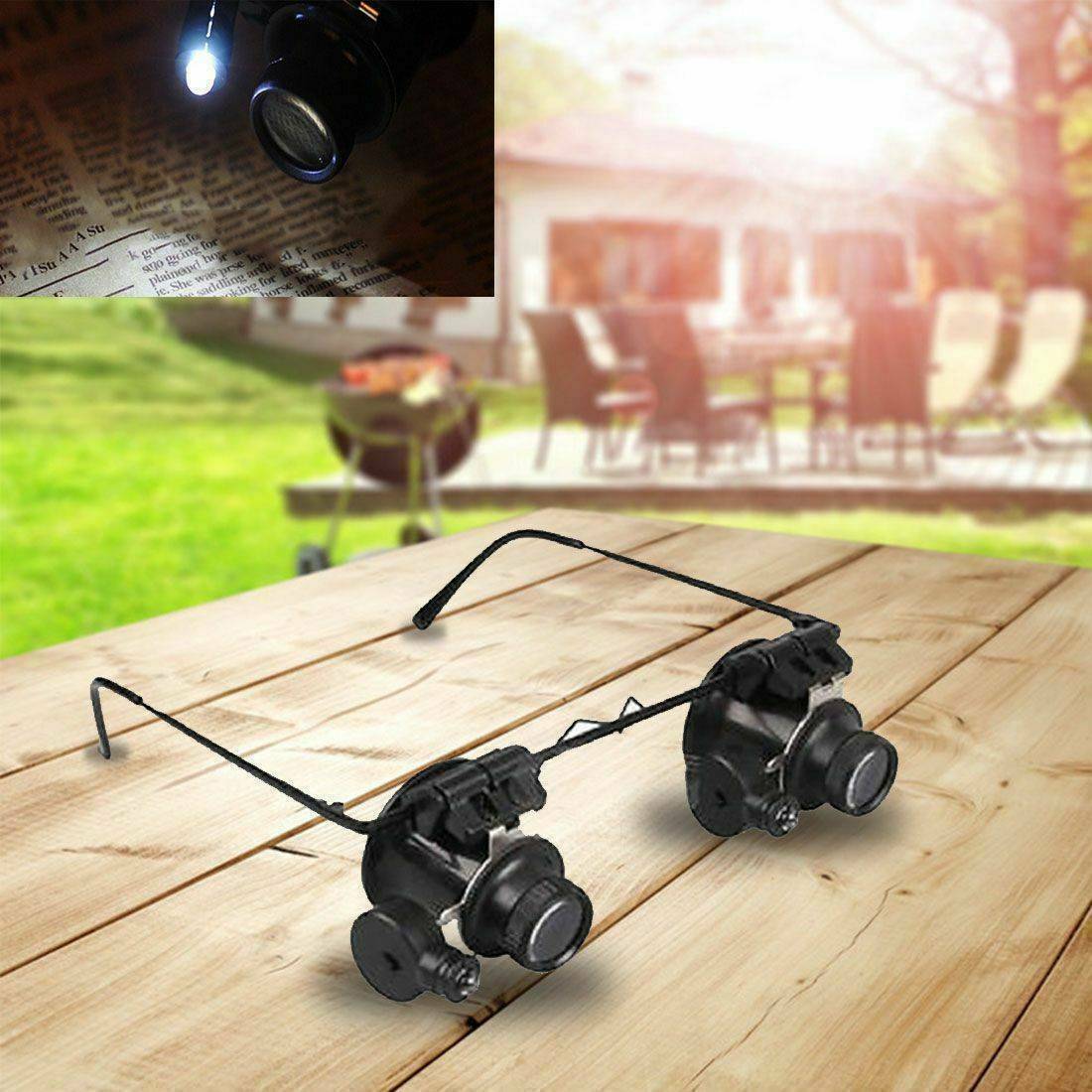 20X Loupe Magnifying Glasses Jeweler microscope Watch Repair Tool LED Magnifier.