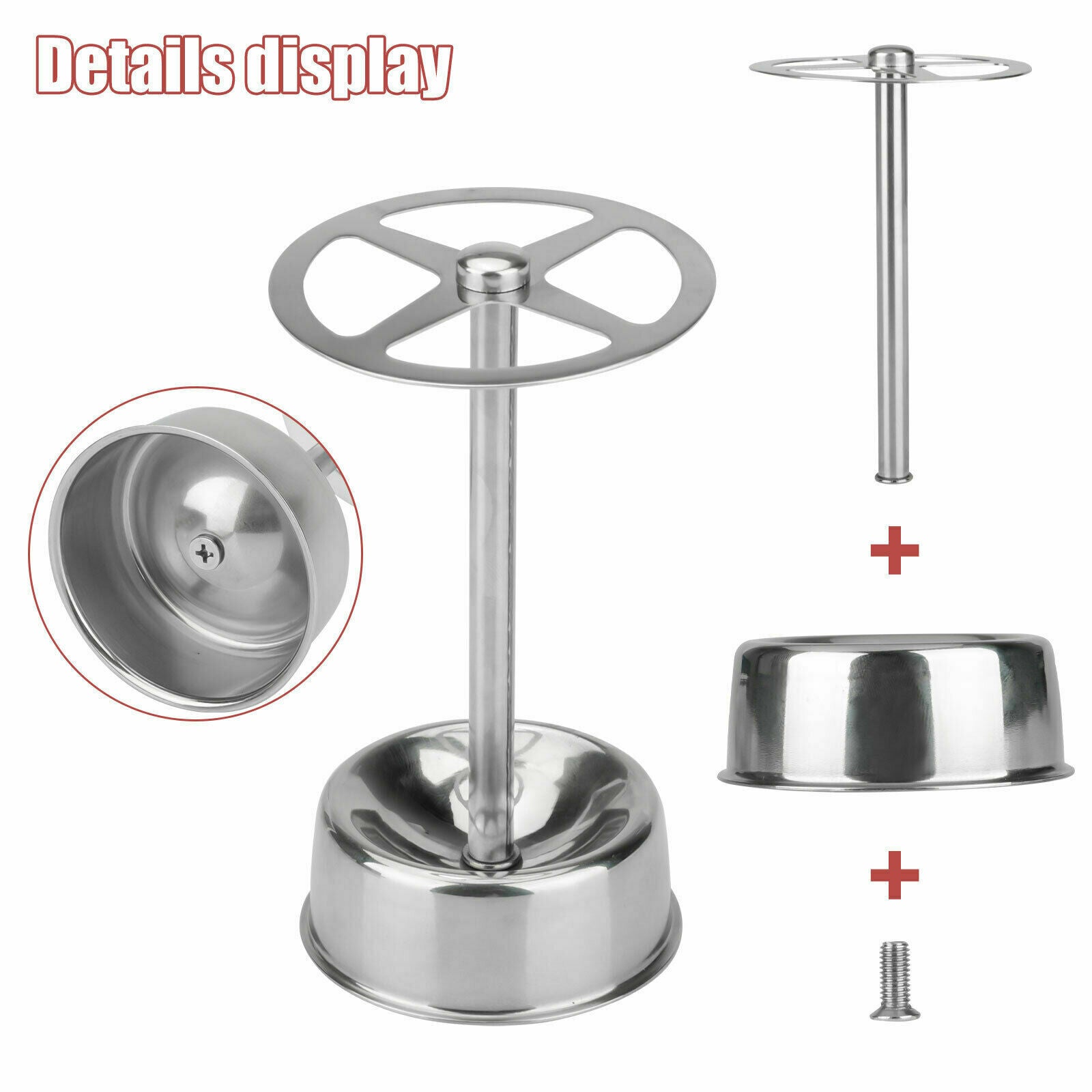 Stainless Steel Toothbrush Stand Toothpaste Holder Bathroom Organizer Freestand