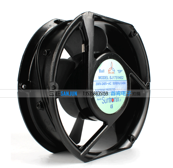 1pc About SANJUN SJ1751HE2 220V 0.40A chassis cabinet cooling fan 172*150*51MM
