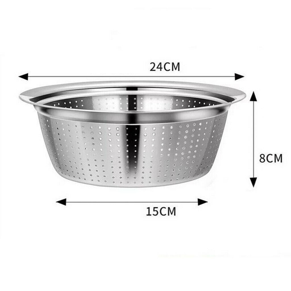 Large Pasta Vegetable Strainer Colander Kitchen Rice Sifter Sieve 24cm