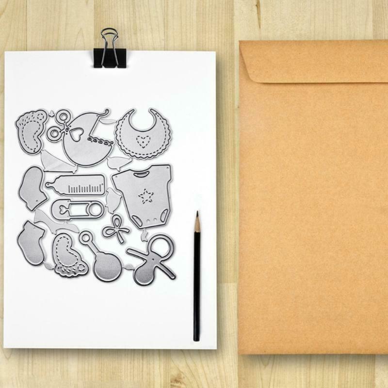 Baby Bottle Bib Metal Cutting Dies Stencil DIY Scrapbooking Album Paper Template